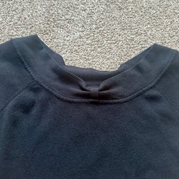 Ann Taylor Factory Black Knit Short Sleeve Shirt Women's Size Small Office Work - Picture 4 of 14